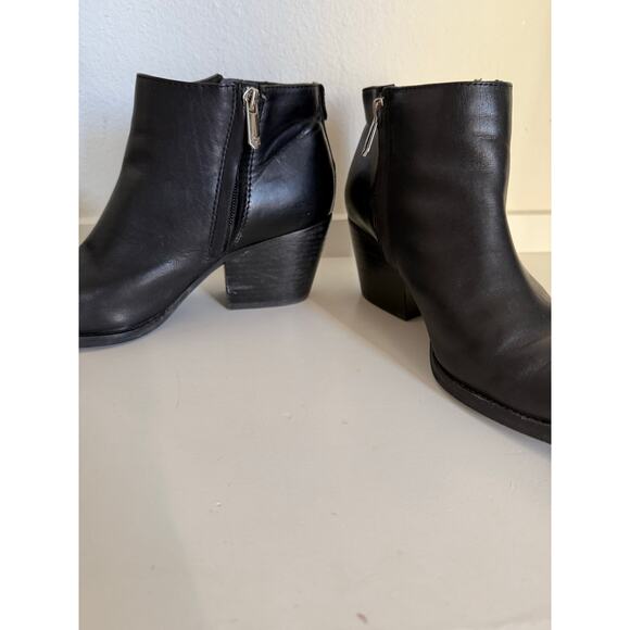 Sam Edelman Walden Black Leather Booties Boots Pointed Toe Size 7.5 Women's - Picture 7 of 12